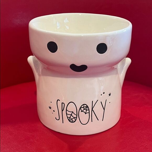 Rae Dunn Spooky White Ceramic Ghost Holder - Picture 1 of 2